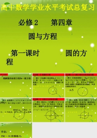 高中数学 411(圆的标准方程)课件(1) 新人教A版必修2 课件