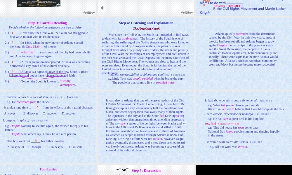 高二英语课件Unit16 The United States of America (reading) 新人教版 课件