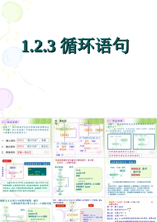 高一数学 循环语句 课件