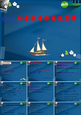 高中数学 向量数量积的运算律课件 新人教B版必修4 课件