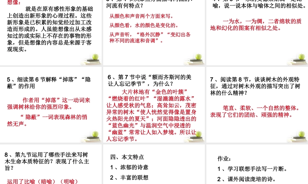 语文 4.3(森林与河流)课件 苏教版选修(现代散文选读) 课件