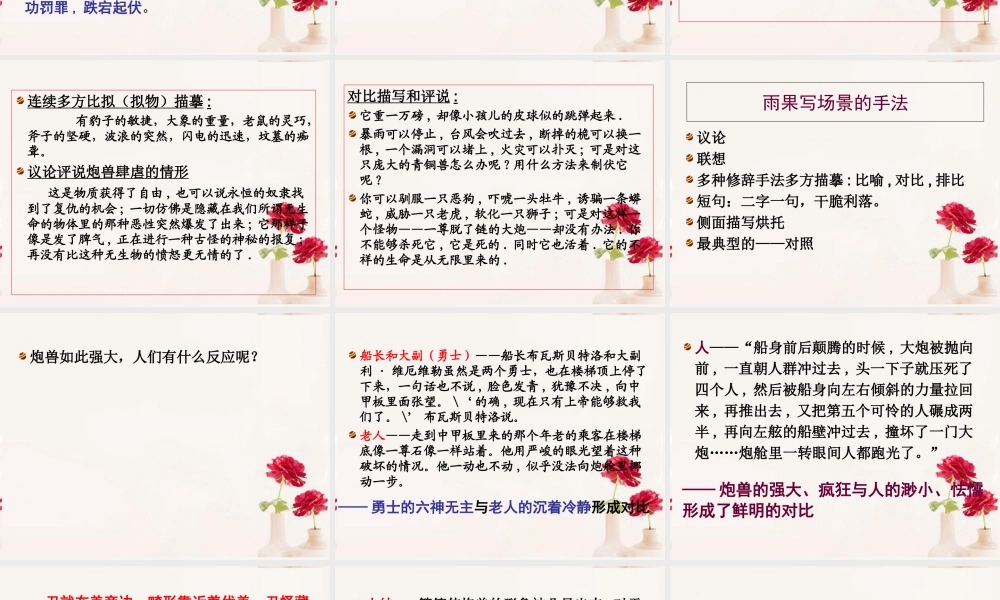 高中语文(炮兽)课件6 新人教版选修 课件