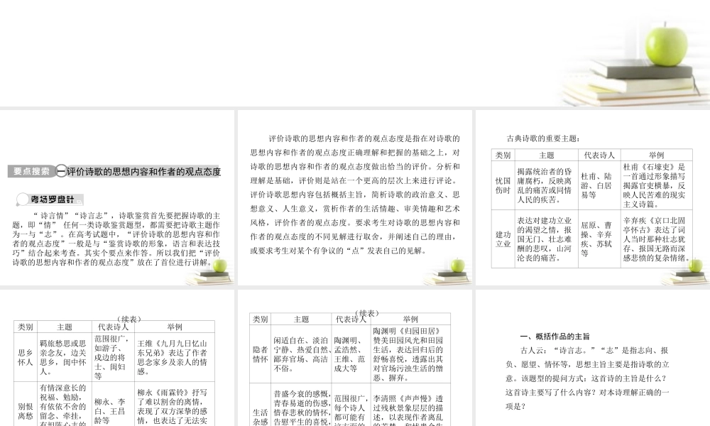 高考语文三轮冲刺专题 第二部分古代诗文阅读(考场罗盘针)2课件