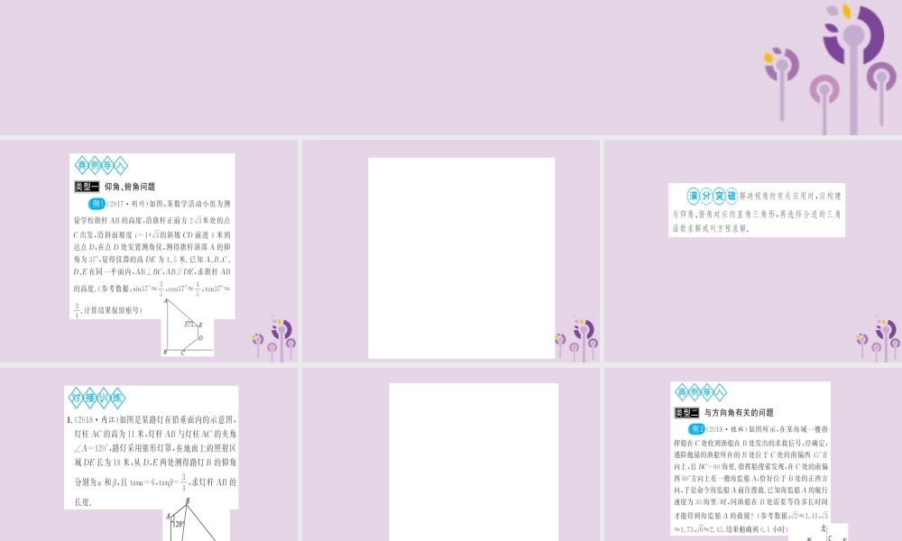 湖北省中考数学二轮复习 中档题题型专项突破(七)课件