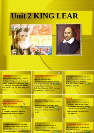 高中英语 King Lear-Listening课件 新人教选修10 课件