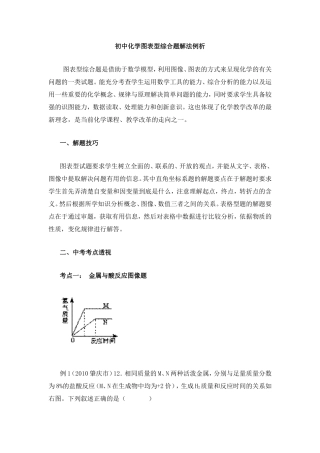 初中化学图表型综合题解法例析