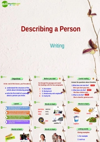 高中英语 Unit 13 People-Writing 课件 北师大版选修5 课件