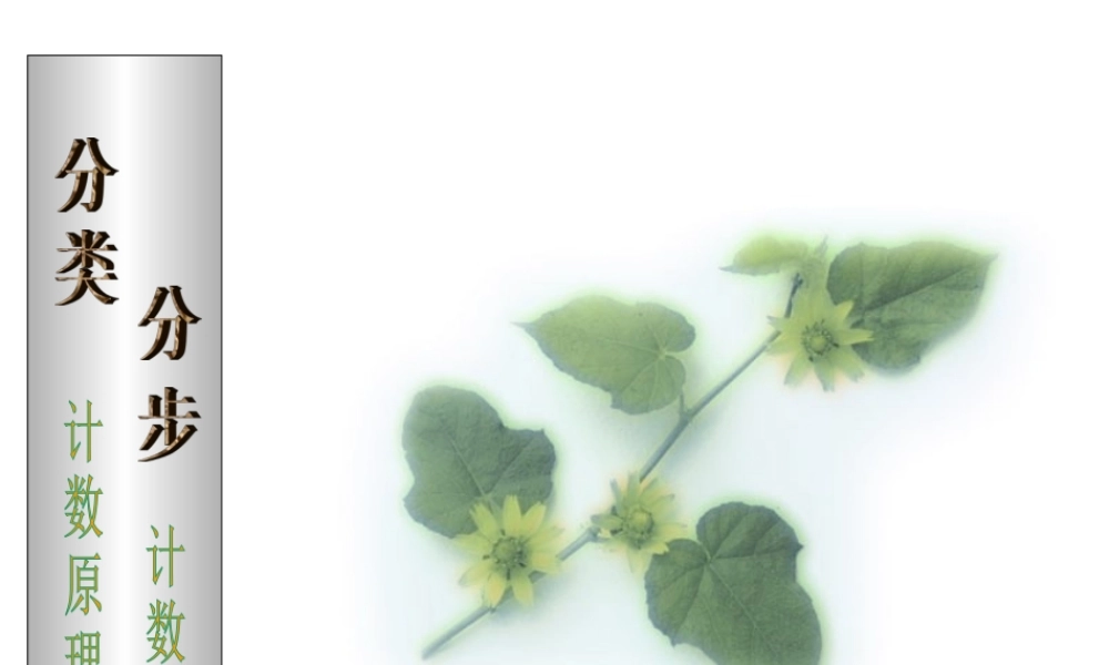 分类计数原理
