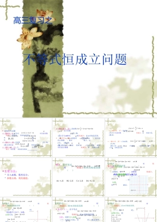 高中数学：(不等式恒成立问题)课件