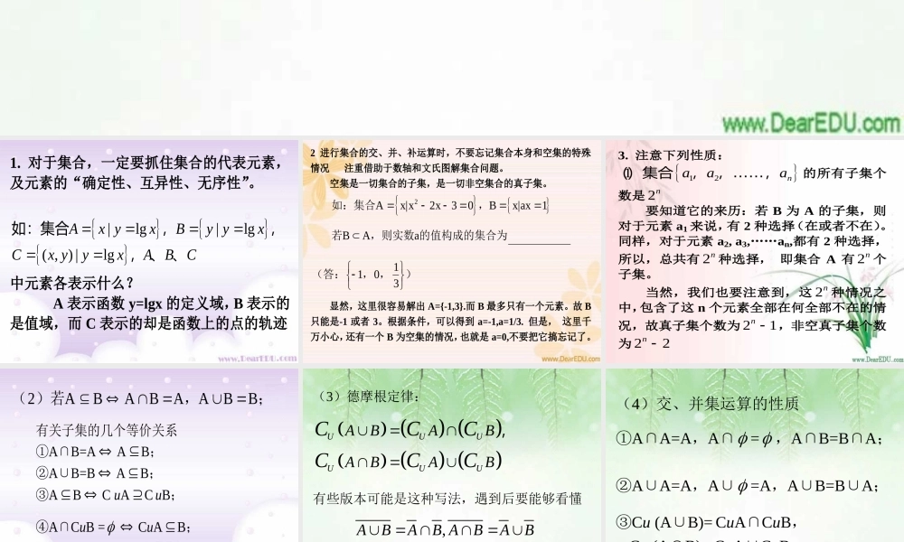 高中数学知识点总结必胜秘籍 函数 新课标 课件