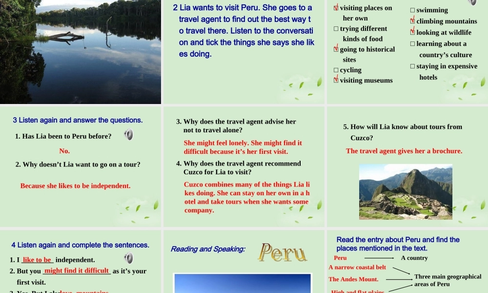 高中英语(unit5 Using Language)教学课件 新人教版选修7 课件