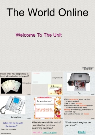 高二英语第三单元课件 译林版 课件