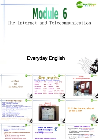 高中英语 module6 everyday English课件 外研版必修1 课件