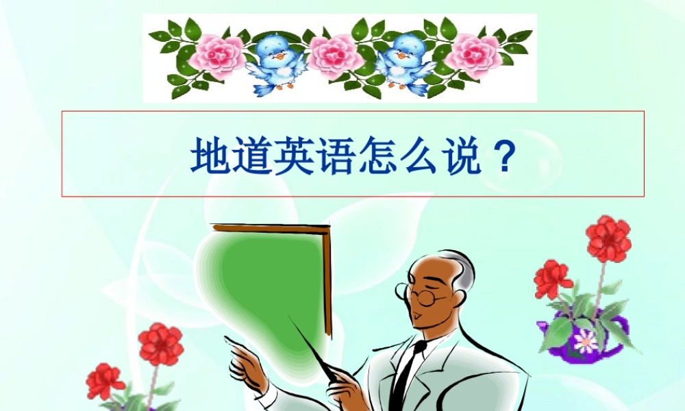 高考英语 地道英语怎么说课件