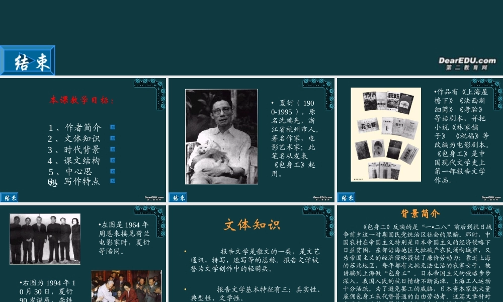 高一语文包身工课件