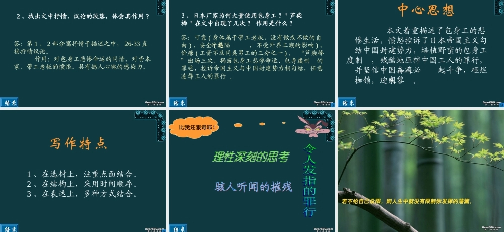 高一语文包身工课件