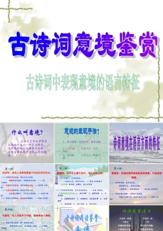 高考语文复习 诗歌阅读 课件