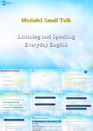 高中英语 m1listening&everyday english复习课件 外研版必修5 课件