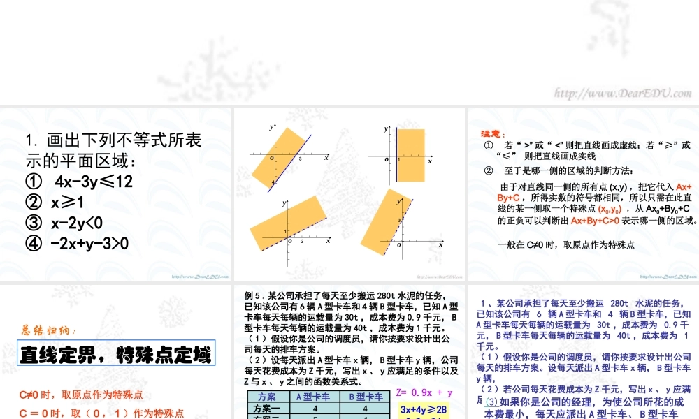 简单的线性规划 人教版2 课件