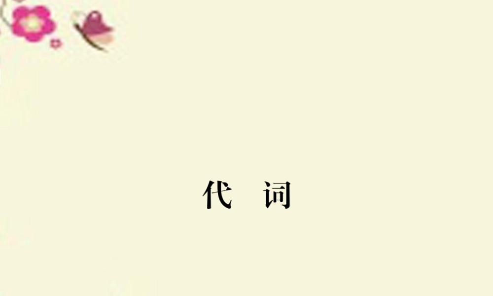 高考英语总复习 语法专项 代词课件 新人教版 课件
