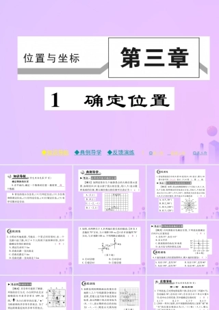 秋八年级数学上册 第三章 位置与坐标 1 确定位置作业课件 (新版)北师大版 课件