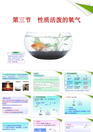 版八年级化学 第三节 性质活泼的氧气新课标同步授课课件 鲁教版五四制 课件