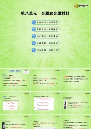 版中考化学 第八单元金属和金属材料(含中考示例)课件 新人教版 课件