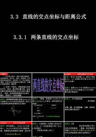 高中数学 331两直线的焦点坐标课件 新人教A版必修2 课件