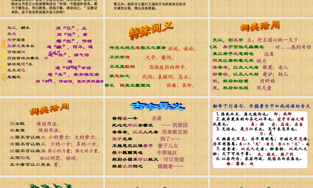 高二语文(齐桓晋文之事)课件