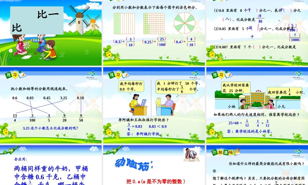 《分数和小数的互化》公开课.