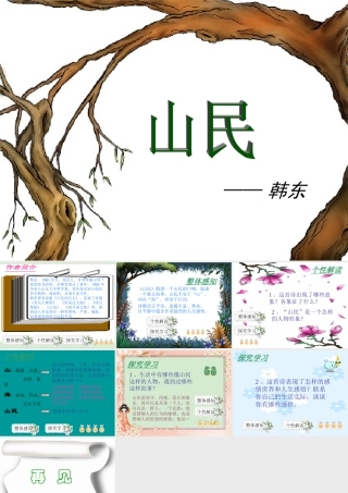 高中语文(中国现代诗歌四首)之(山民)课件