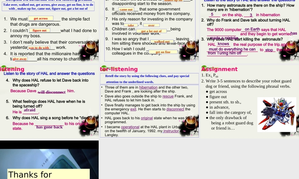 高中英语 Unit esson 2 Period 2课件 北师大版选修7 课件