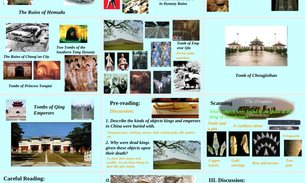 浙江省高二英语Unitrchaelogy 人教版 课件