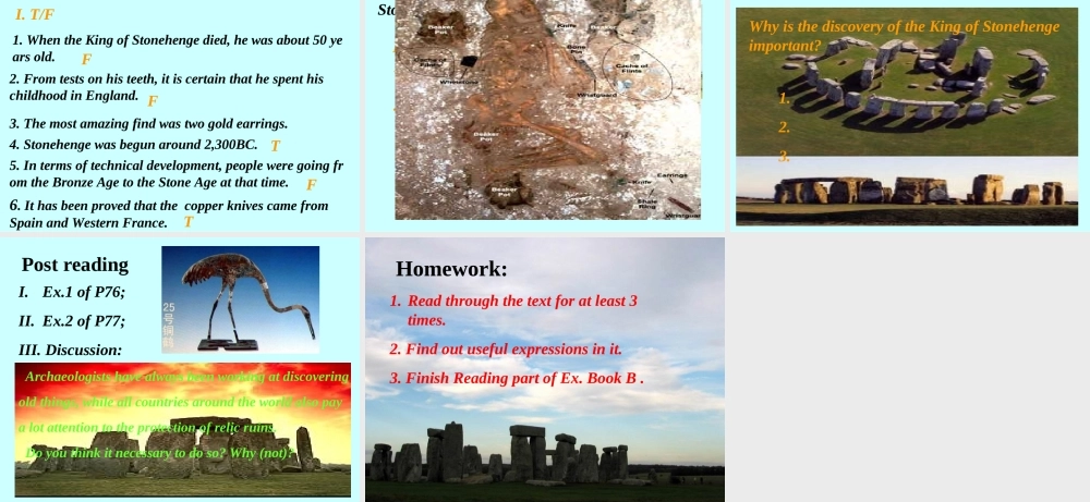 浙江省高二英语Unitrchaelogy 人教版 课件