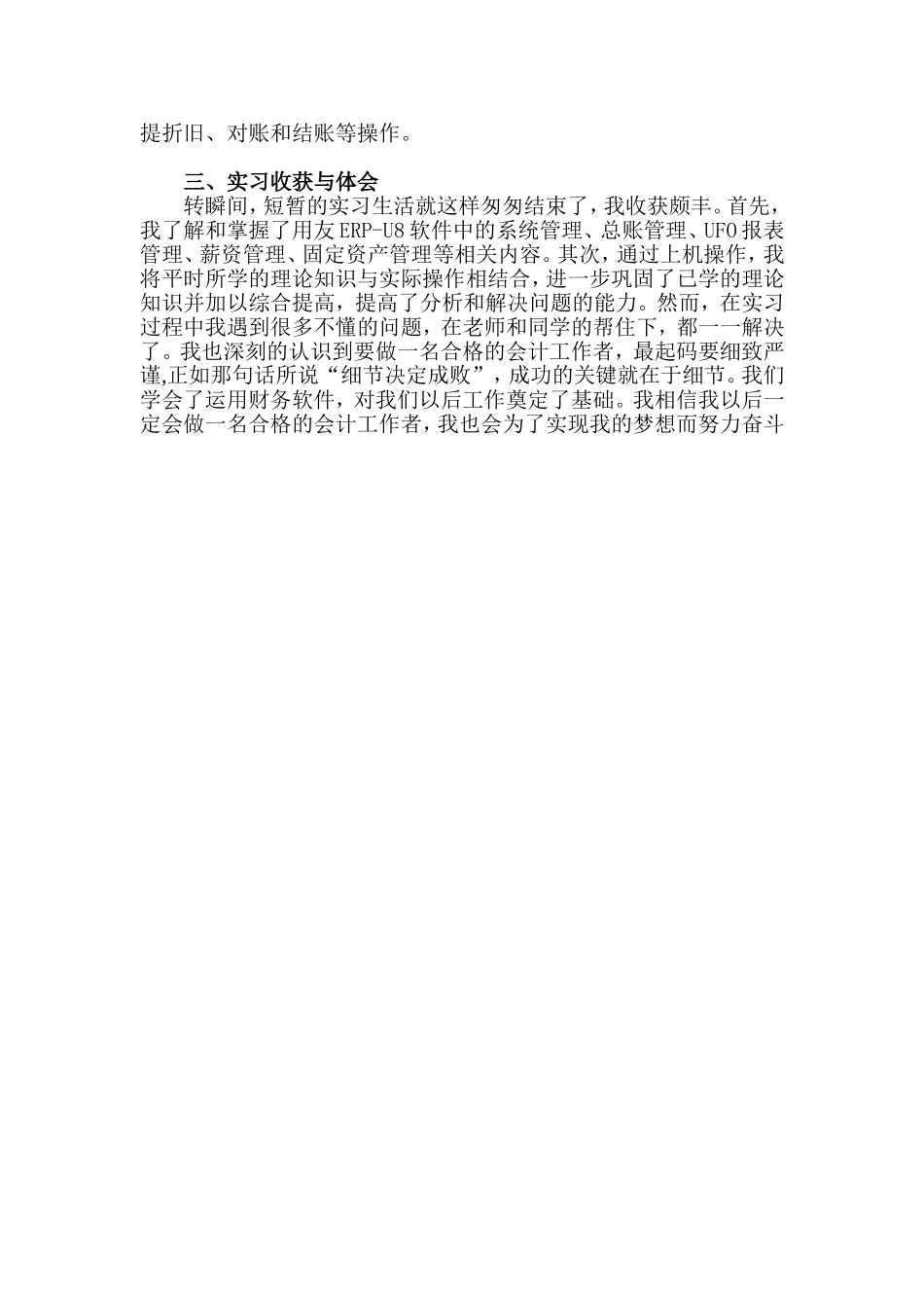 财务软件实训实习报告_第3页