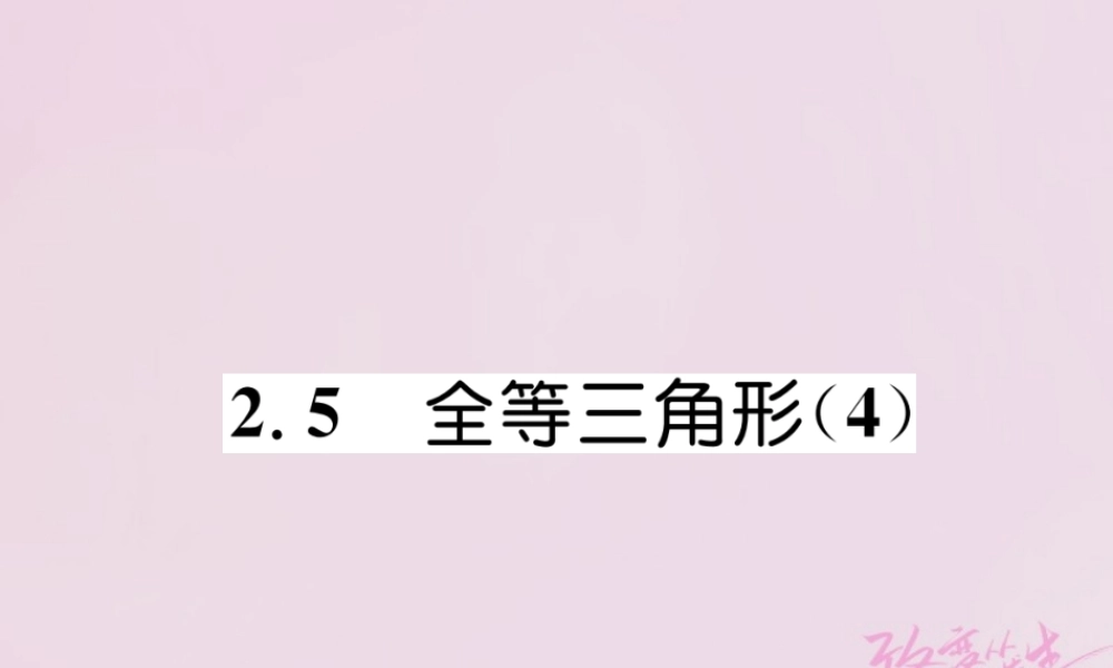 秋八年级数学上册 第2章 三角形 2.5 全等三角形(4)练习课件 (新版)湘教版 课件