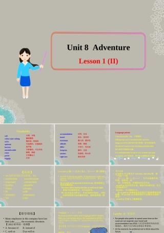高一英语上学期 Unit8 Lesson 1 Ⅱ课件 北师大版 课件