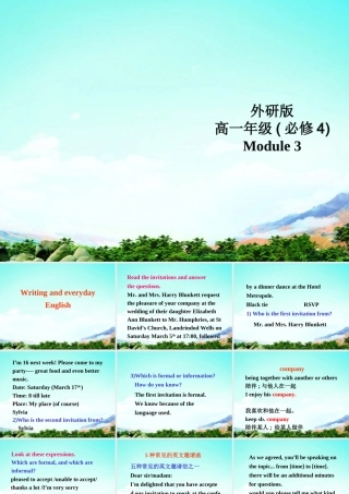 高中英语 Module 3Writing and everyday English课件 外研版必修4 课件