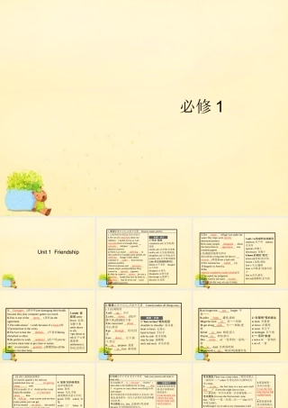 高优指导(全国通用)高考英语一轮复习 Unit 1 Friendship课件 新人教版必修1 课件