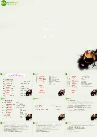 浙江省高考英语一轮复习 unit2复习课件精品资料课件 新人教版选修6 课件