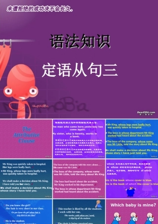 高考英语语法系列复习 定语从句三 新课标 人教版 试题