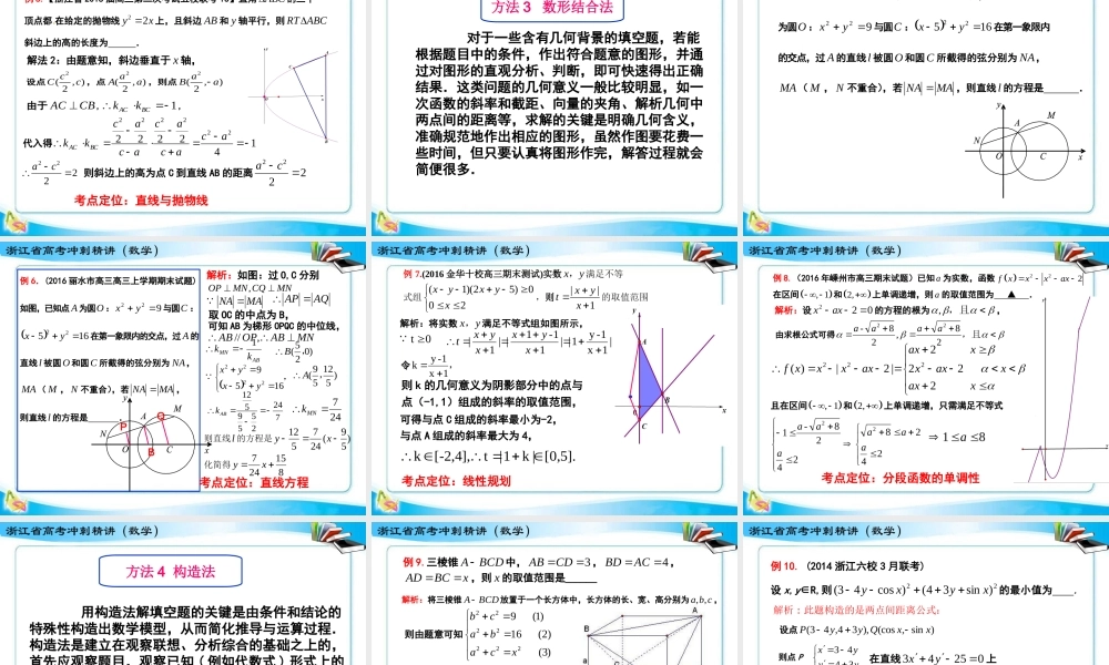第二讲填空题技法指导