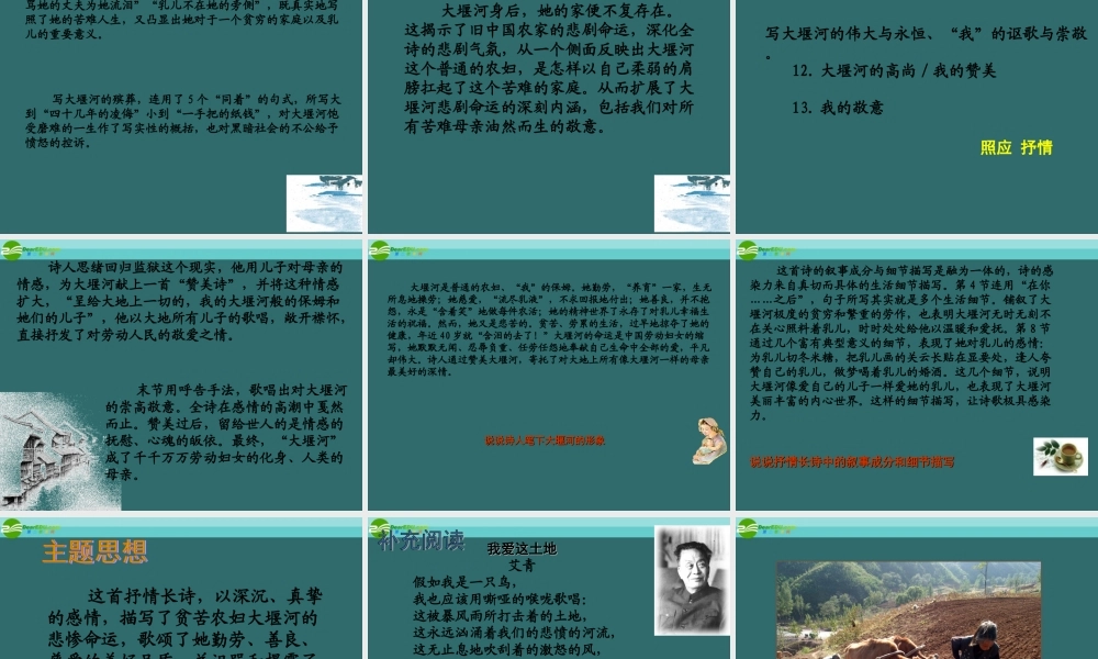 高中语文 大堰河——我的保姆课件 新人教必修2 课件