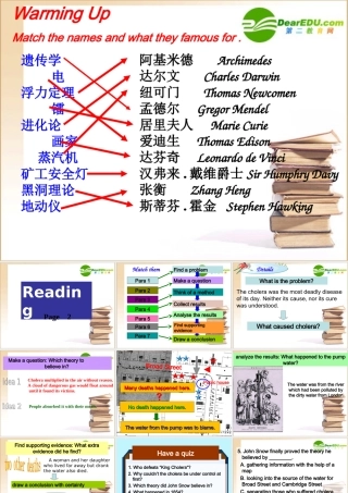 高中英语 Unit 1 reading课件 新人教版必修5 课件