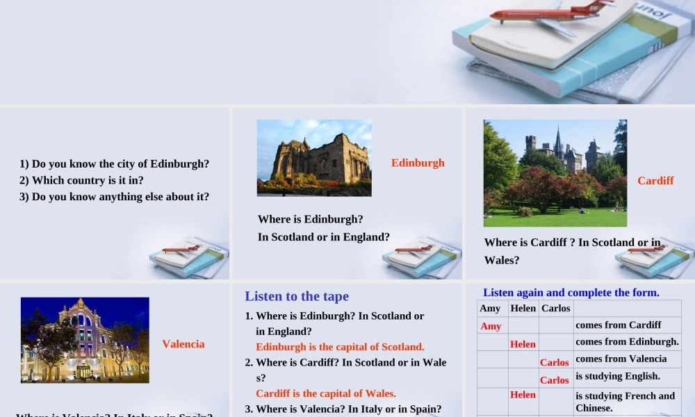 高中英语 Module 1 Listening课件 外研版必修3 课件