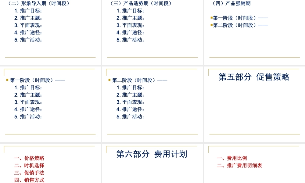 项目策划报告参考模板