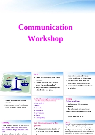 高中英语 Unit 24 Society  Communication Workshop Commu-Punishment课件 北师大版选修8 课件