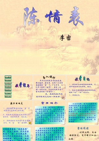 高中语文(陈情表)共37张课件苏教版必修五 课件