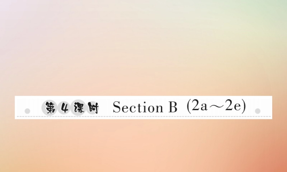 秋八年级英语上册 Unit 1 Where did you go on vacation(第4课时)Section B(2a 2e)习题课件 (新版)人教新目标版 课件