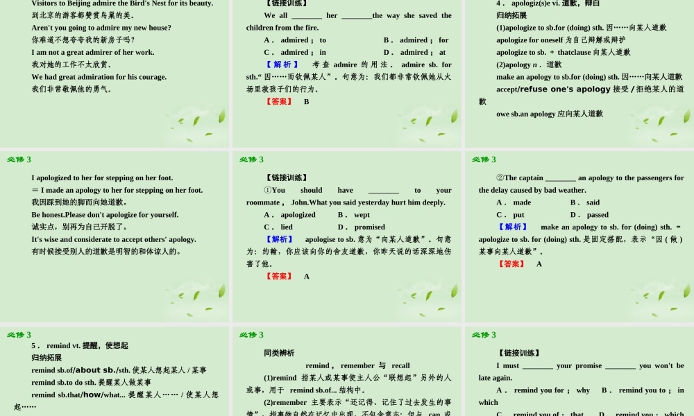 高考英语一轮复习 Unit1 Festivals around the world课件 新人教版必修3 课件